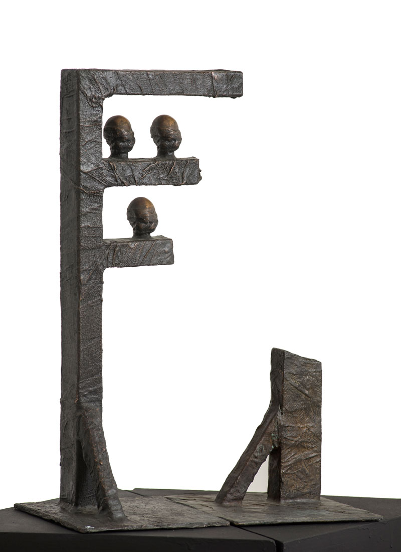 Zerbrochener Abacus, Skulptur aus Bronze