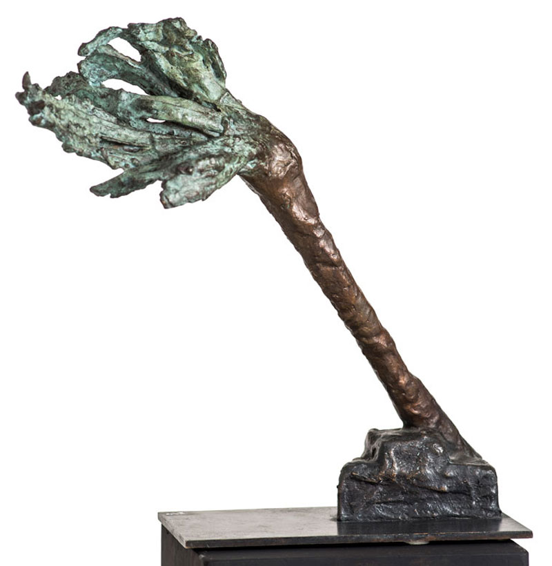 Palme, Skulptur aus Bronze